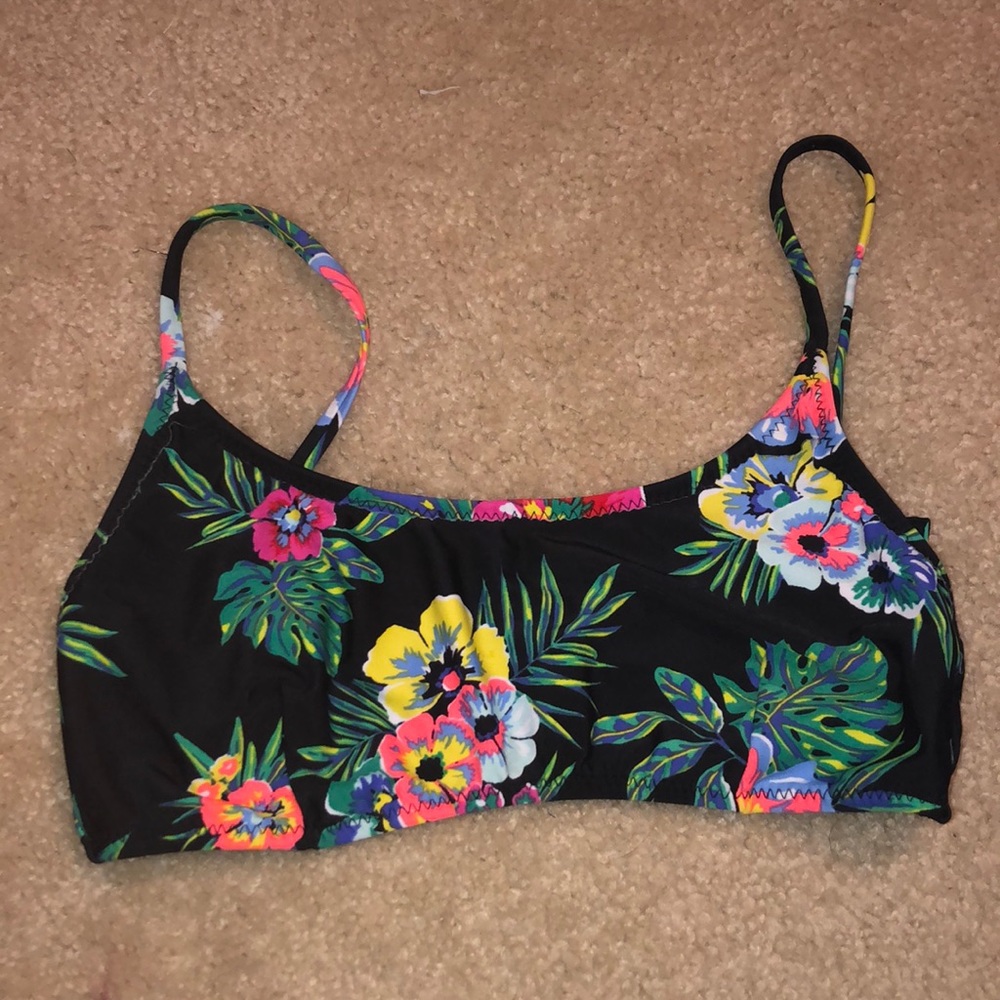 Floral bikini top